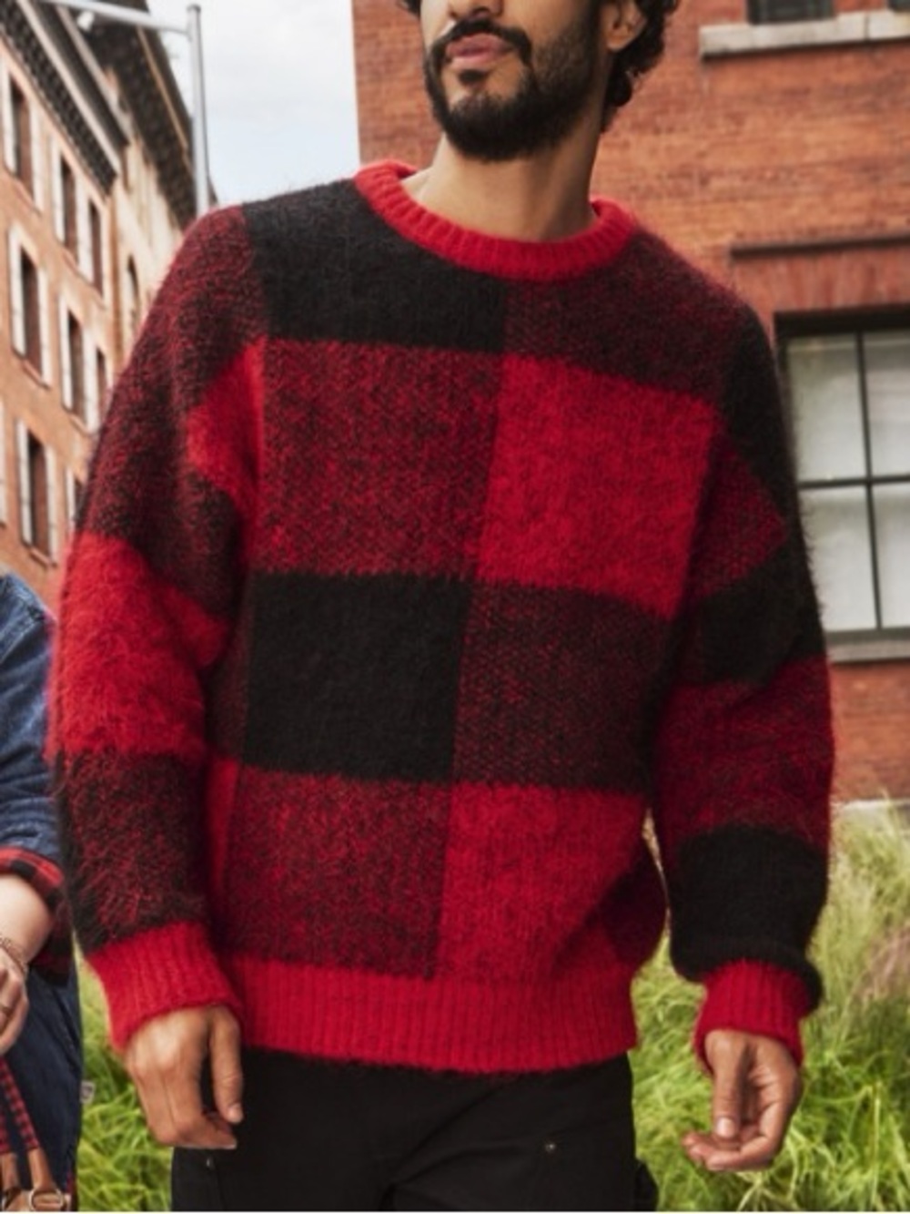 NWT Woolrich x Target Buffalo Check Pullover Sweater Unisex; Size M (Medium)